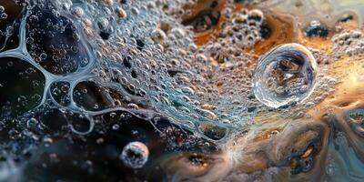 Microscopic Water Cycle Evaporation Condensation Precipitation photo