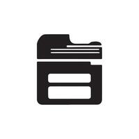 Simple Printer Silhouette on White Background, Perfect for Official Work vector
