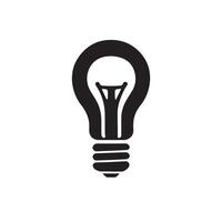 A light bulb silhouette on white background for innovation vector