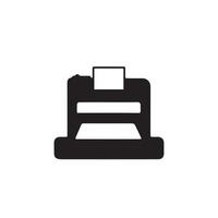 A simple printer silhouette on white background for official work vector