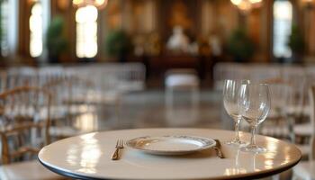 Table setting for a wedding reception photo