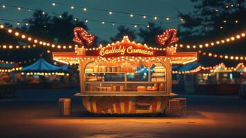 Candy cart at night market photo