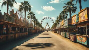 Ferris wheel at a sunny funfair photo
