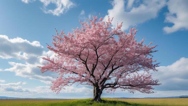 Cherry blossom tree in spring photo