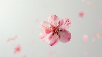 Floating cherry blossom flower photo