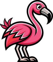 Cute Flamingo cartoon design vector