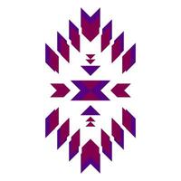 Geometric ethnic pattern art. American, Mexican style. White background. Aztec tribal ornament print. Design for fabric, clothing, textile, logo, symbol. vector