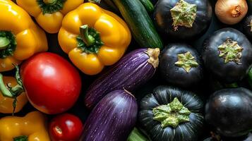Vibrant Close-Up Studio Photography of Fresh Vegetables in Detail photo