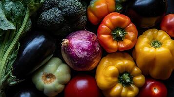 Studio-Captured Close-Up of Fresh Vegetables in Glorious Colors photo
