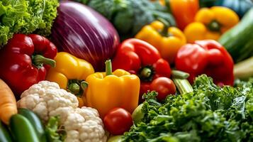 Perfectly Highlighted Studio-Captured Vegetables Close-Up in Radiant Colors photo