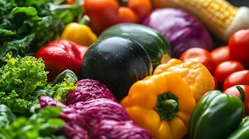 Highlighted Studio Close-Up Vegetables in Radiant, Fresh Lighting photo