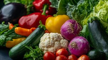 Stunning Studio Highlight Close-Up of Vegetables in Vivid Colors photo