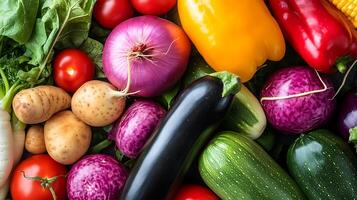 Highlighted Studio Photography Close-Up of Fresh, Radiant Vegetables photo