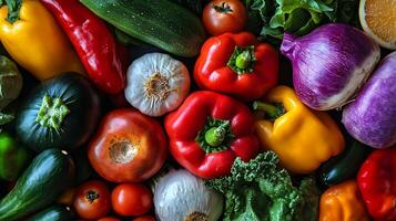 Fresh Vegetables Shot in Studio-Captured Radiant Close-Up View photo