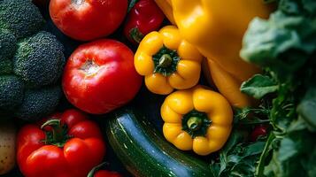A Table Full of Vibrant Vegetables Captured in Stunning Light photo