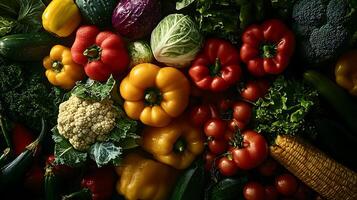 Vivid Colors and Textures of Vegetables Showcased in Natural Light photo