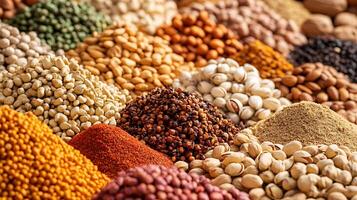 Vibrant Nuts and Spices Displayed in a Captivating Wide Frame photo