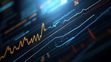 High-Precision ECG Graph Lines Showing Heart's Electrical Function in Detail photo