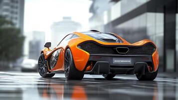 Precision and Innovation in a Modern Car Captured in Close-U photo