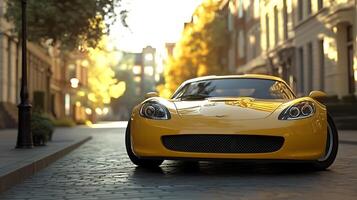Capturing Every Detail of a Modern Car Sleek Design in Close-Up photo
