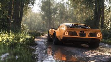 Capturing the Innovation and Elegance of a Modern Car Close-Up photo