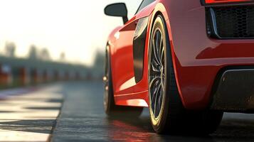 Showcasing the Precision and Style of a Modern Car in Close-Up photo