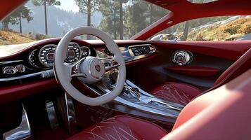 Close-Up Photography of a Modern Car Featuring Intricate Design Elements photo