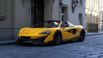 A Modern Car Highlighted in Close-Up with Exceptional Design Details photo