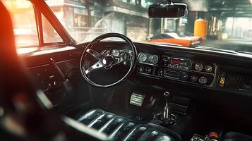 Showcasing the Sleek Precision of Modern Automotive Design in Close-Up photo
