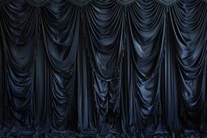 Creating Dramatic Ambiance with a Solid Black Curtain Backdrop photo