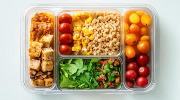 Healthy lunch box choice featuring nutritious options. photo