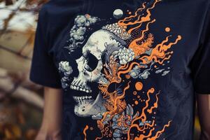 Design Showcasing Unique Graphic Artwork and Modern Fashion Trends photo