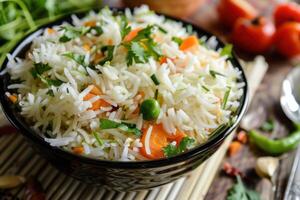A Flavorful and Nutritious Dish Prepared with Aromatic Spices and Fresh Ingredients photo
