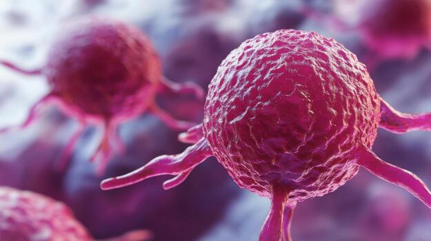 Cancer cells are shown in this image photo