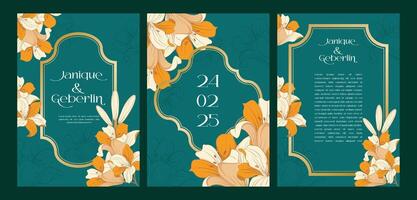 Frame nature invitation vector