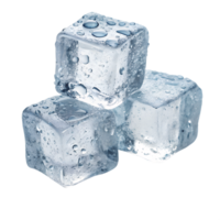 Melting ice cubes isolated on the transparent background png
