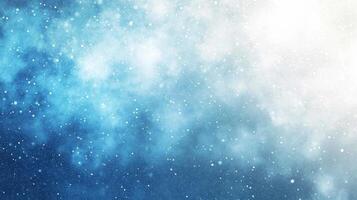 Abstract Blue and White Background with Scattered Light Spots photo