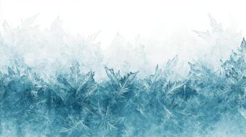 Abstract Blue Ice Crystals Forming a Wintery Pattern photo