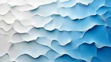 Abstract Blue and White Wavy Pattern photo