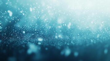 Abstract Blue Background with White Snowflakes Falling photo