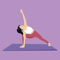yoga pose extended side angle pose vector
