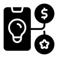 gamification and interactive glyph icon vector