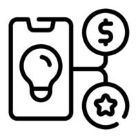 gamification and interactive outline icon vector