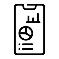 dashboard analytics graph outline icon vector