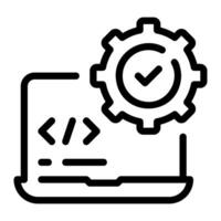 software engineering outline icon vector