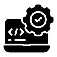 software engineering glyph icon vector