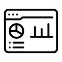 analytics dashboard outline icon vector