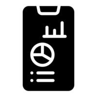 dashboard analytics graph glyph icon vector