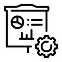 presentation and management outline icon vector