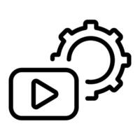 content automation outline icon vector